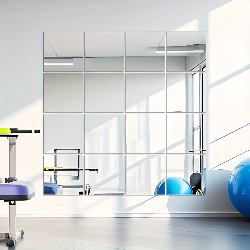 Home Gym Rental - Artistic 4PCS 2mm Acrylic Mirror Stickers