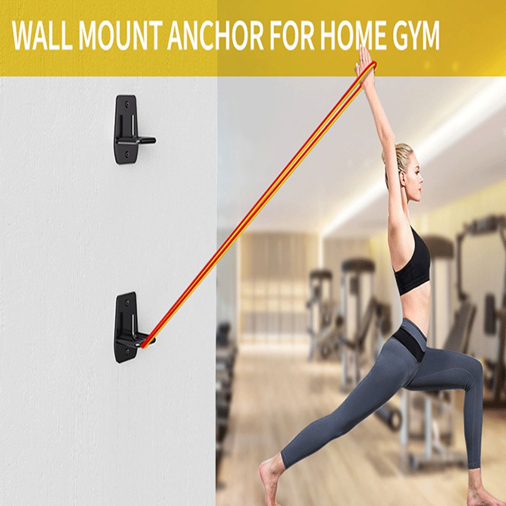 Home Gym Yoga - 3Pcs Black Exercise Band Wall Anchor