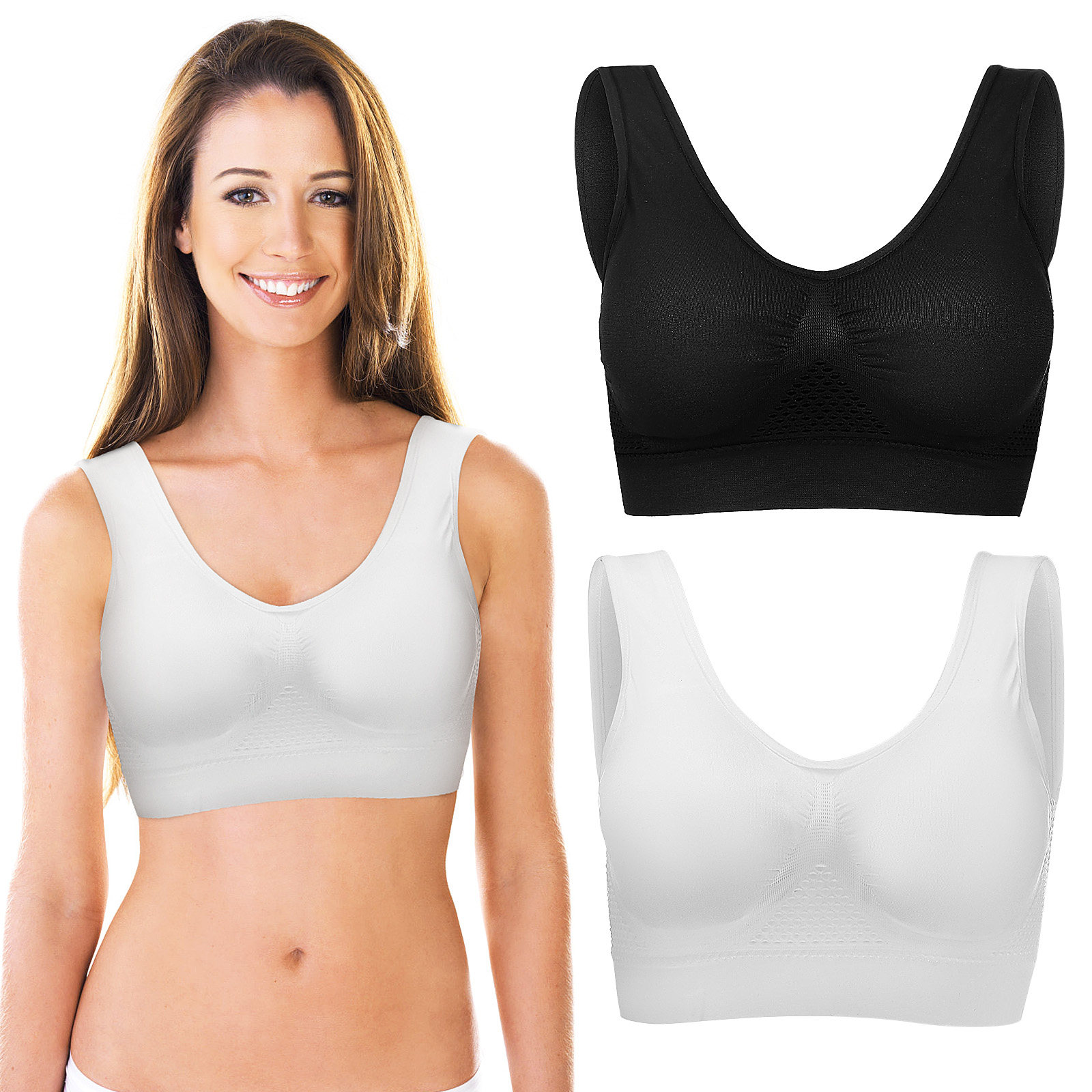2 pcs Women Strapless Bra Nylo - Home Gym Yoga review and price