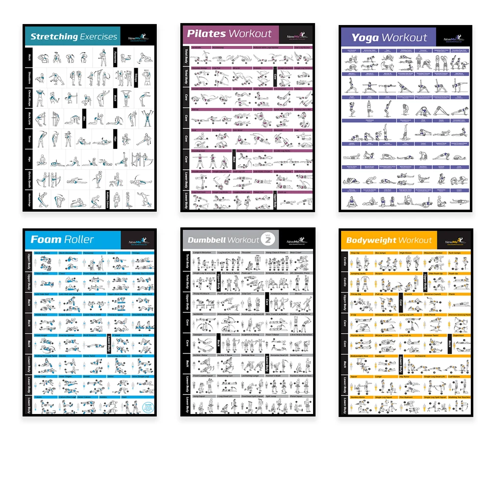 Body Exercise Training Chart W - Home Gym Yoga review and price