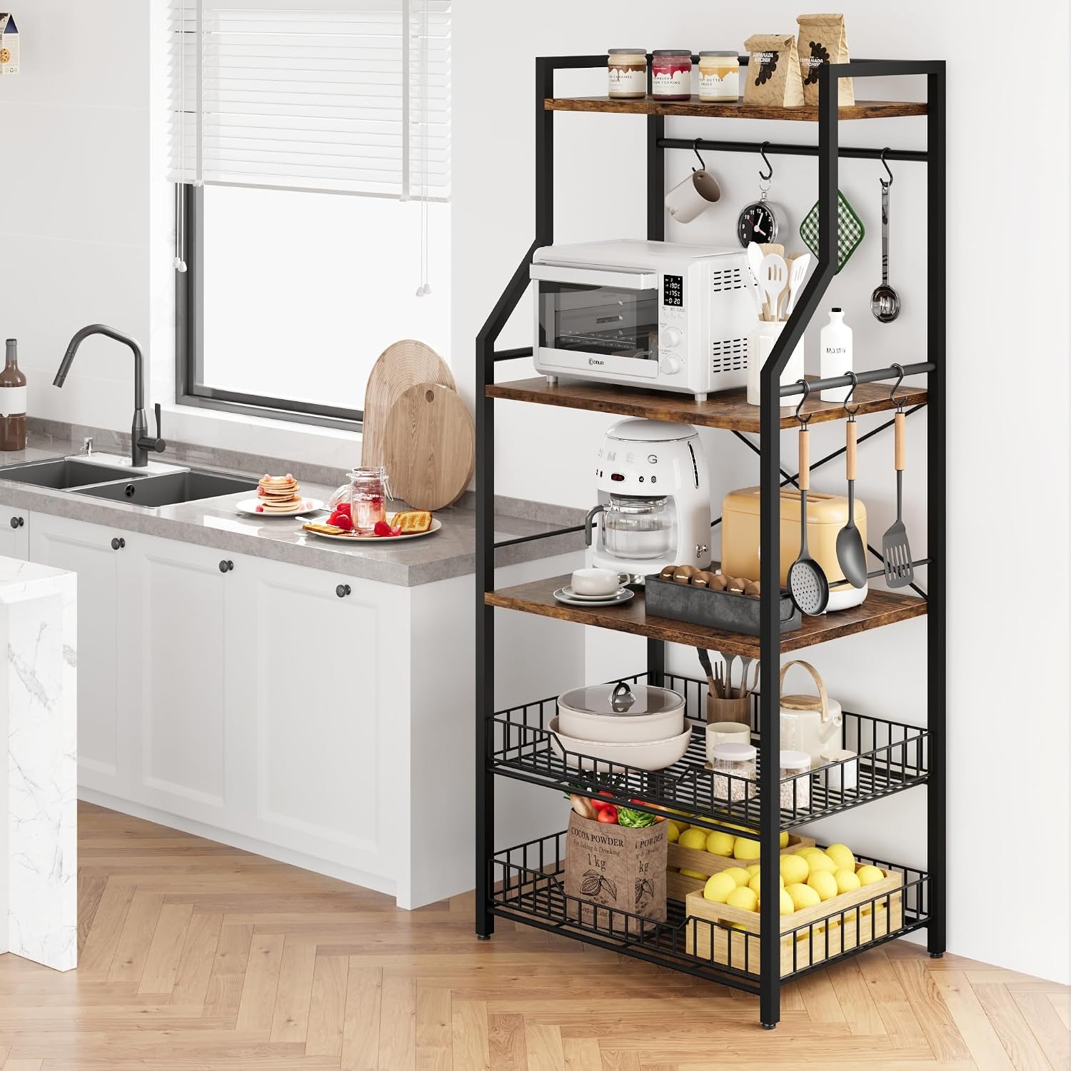 5 Tier Kitchen Bakers Rack wit - Home Gym Organization review and price