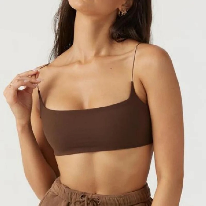 FUBEIKE Girl Brown Sports Bra  - Home Gym Yoga review and price