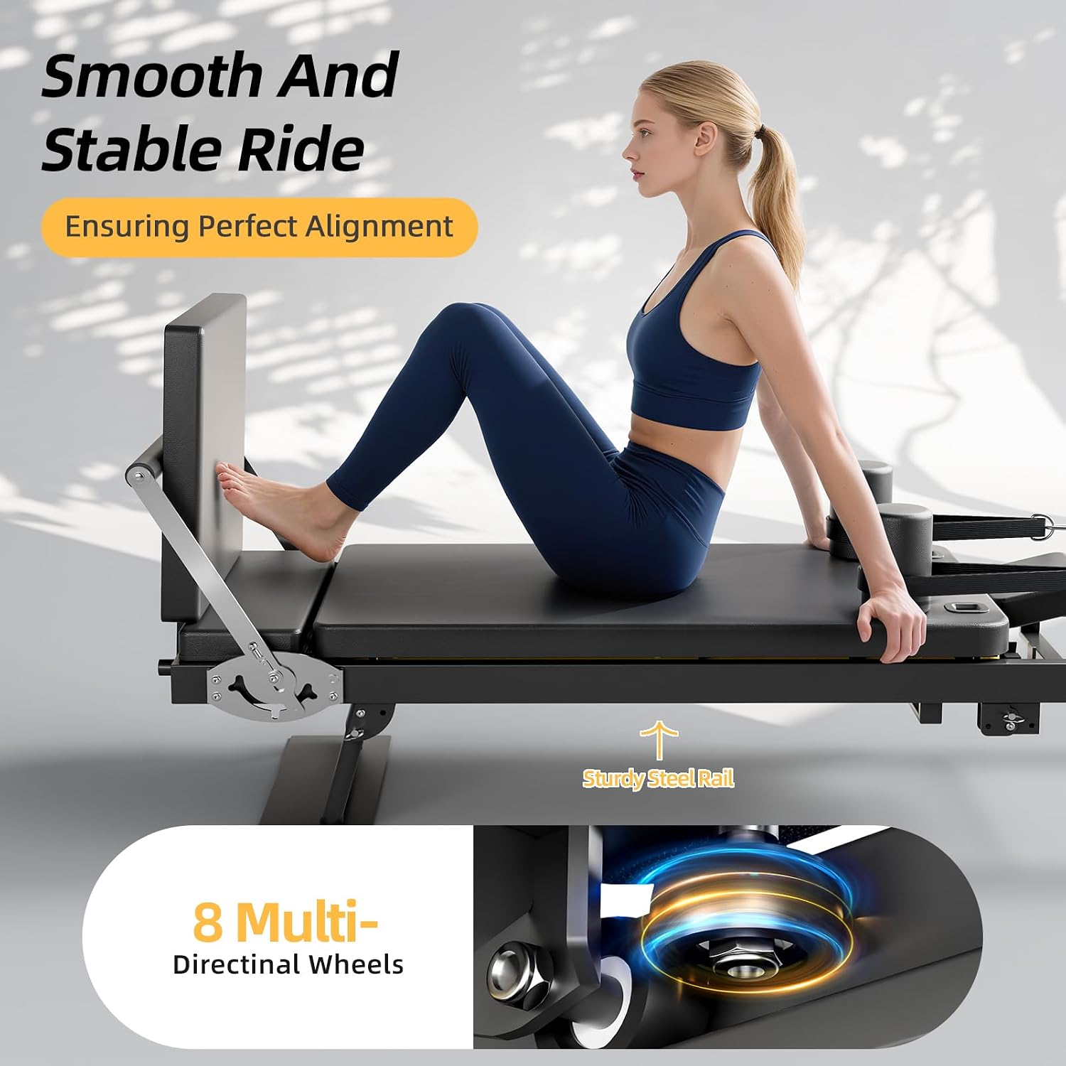 Foldable Pilates Reformer Mach - Home Gym Leg Machine review and price